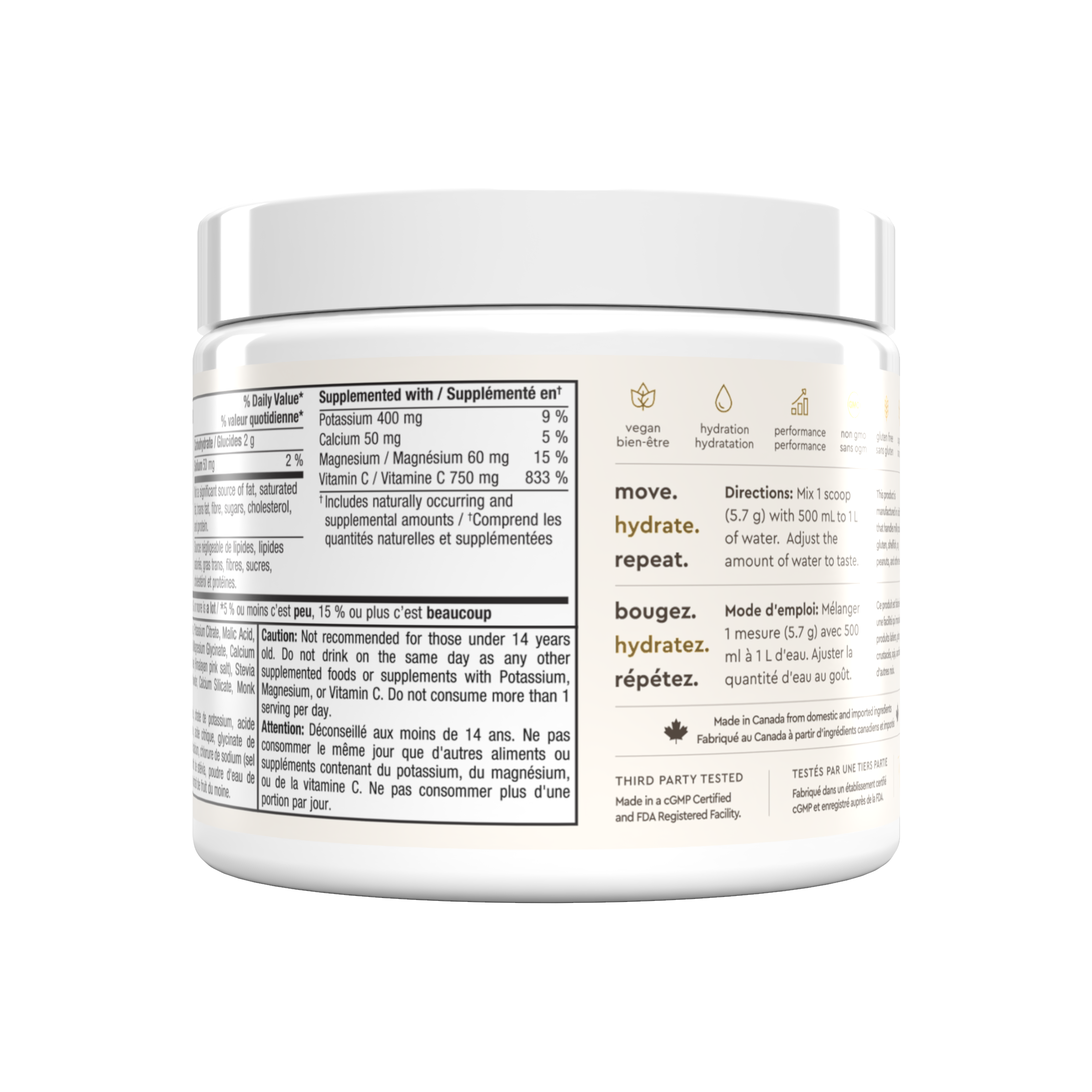Barre Teja collaboration peach hydration powder