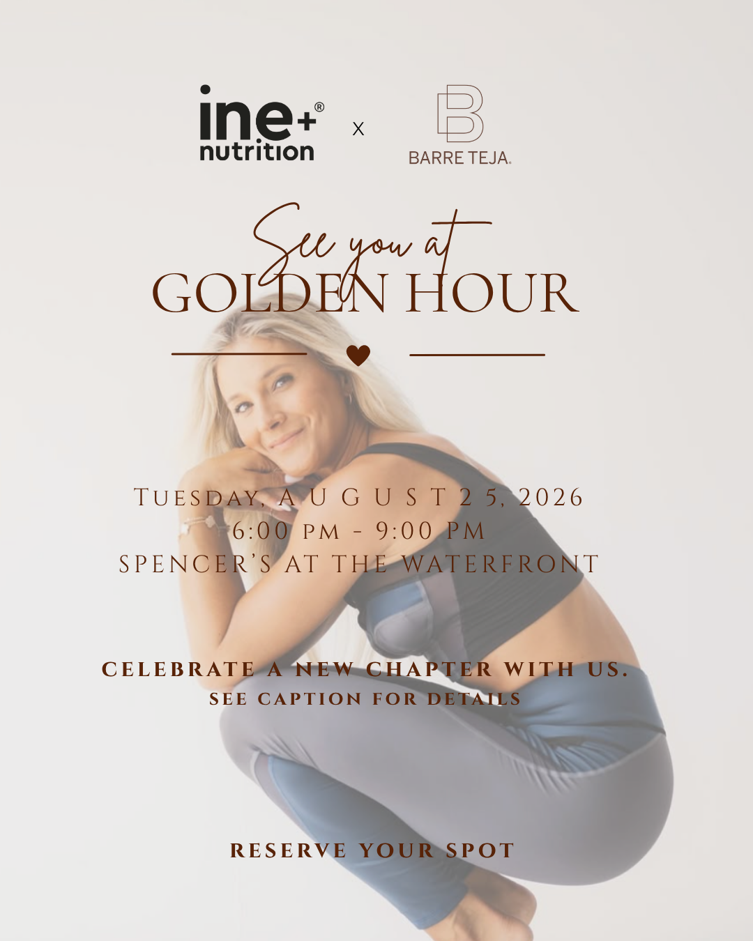 ine+ nutrition x Barre Teja Golden Hour Launch Celebration
