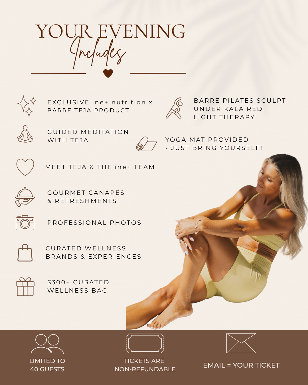 ine+ nutrition x Barre Teja Golden Hour Launch Celebration