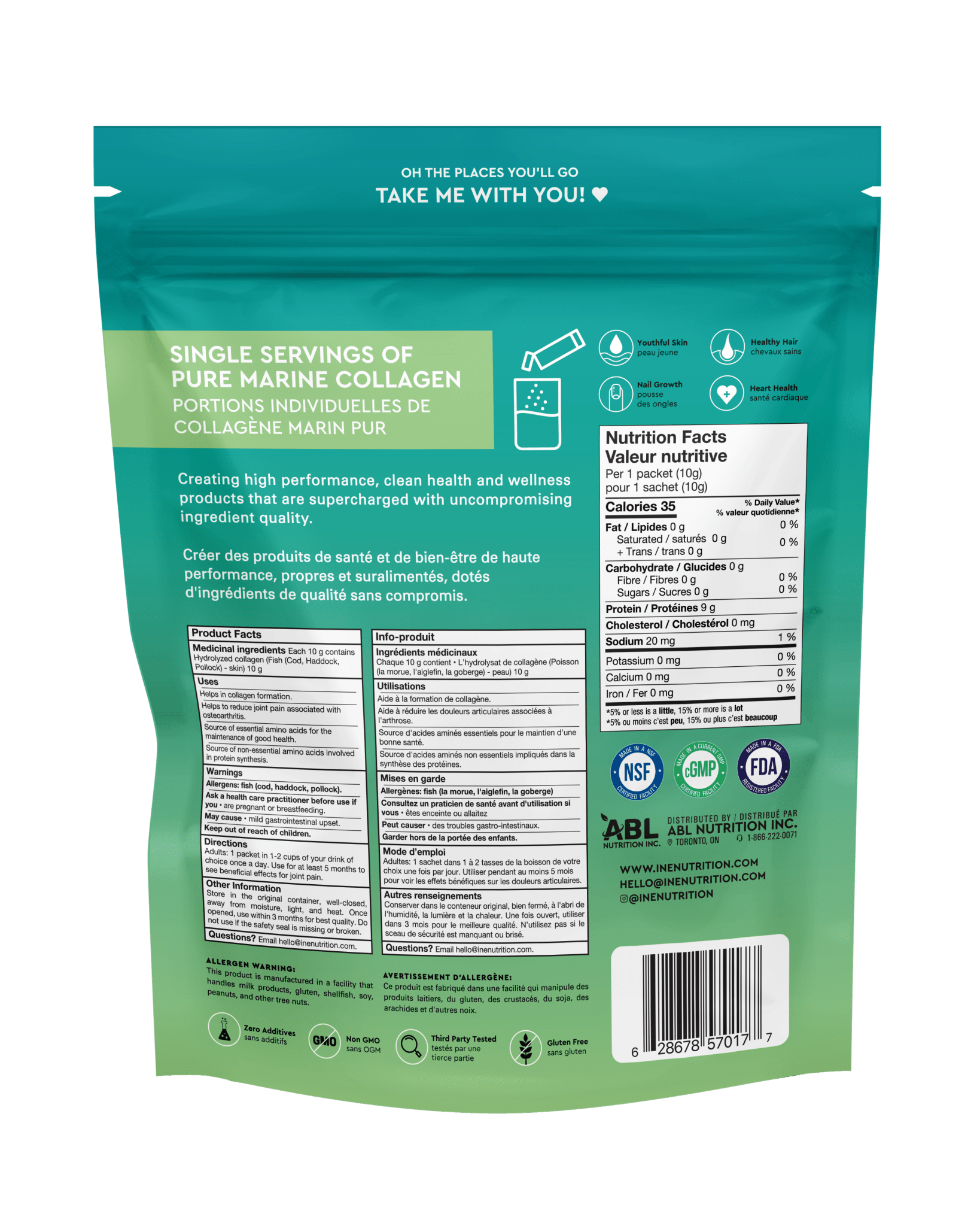 Marine Collagen Travel Packs - ine+ nutrition