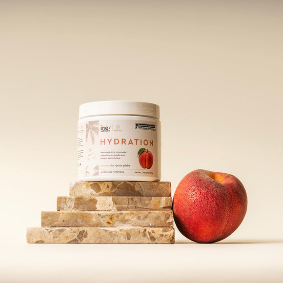Just Peachy Hydration by ine+ nutrition × Barre Teja