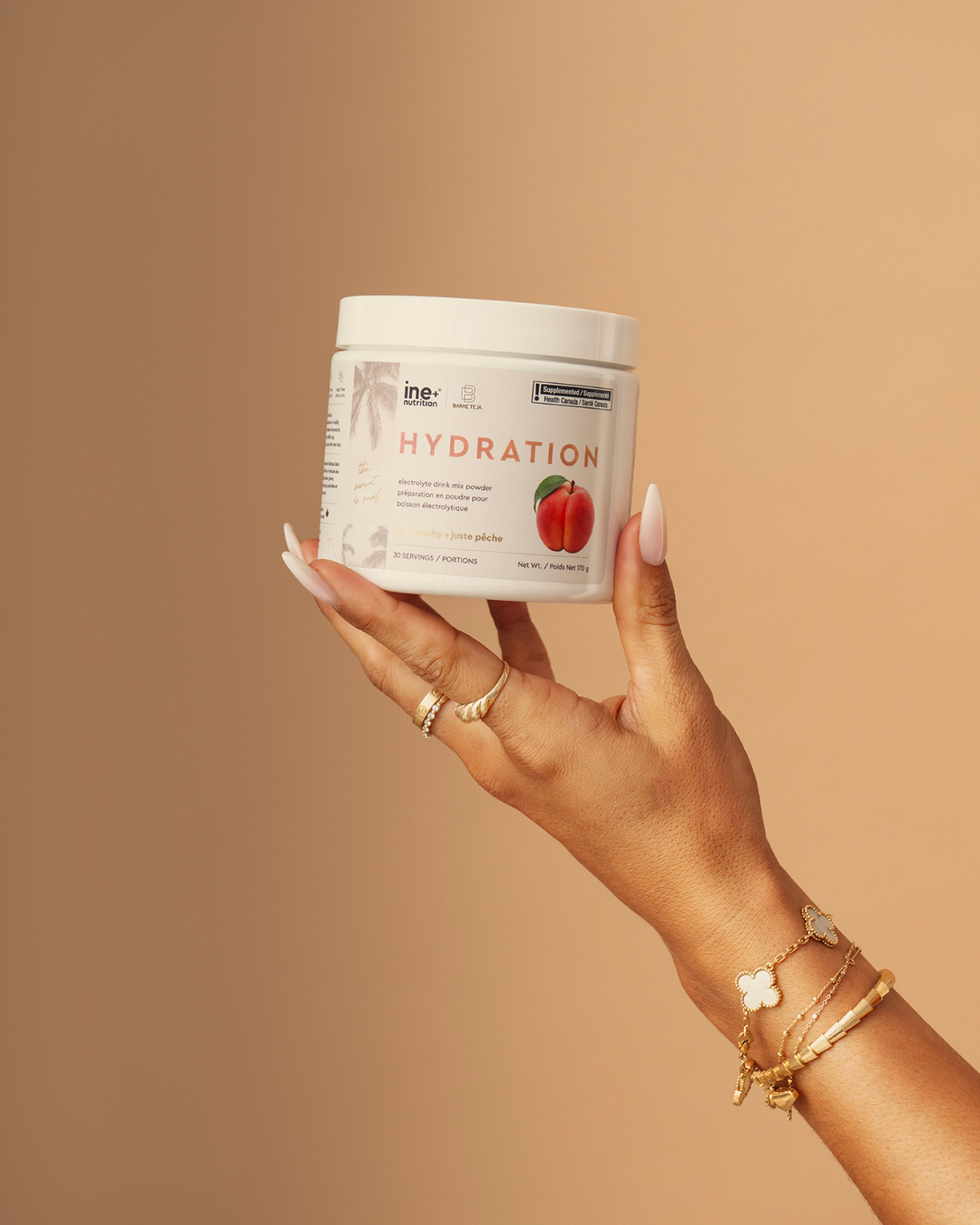 Just Peachy Hydration by ine+ nutrition × Barre Teja
