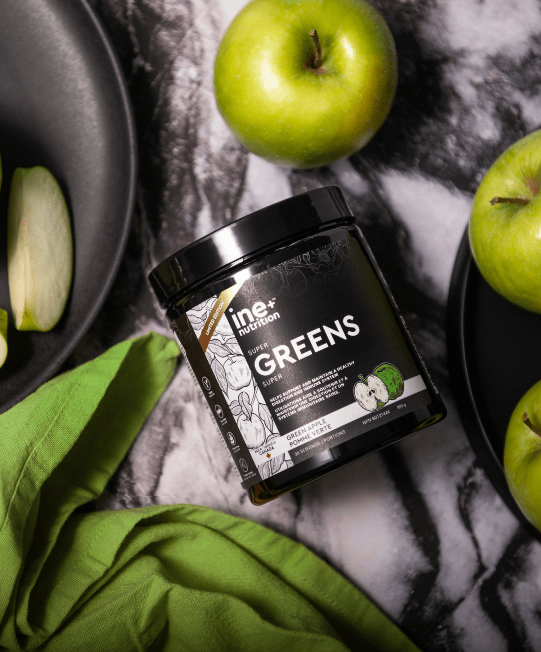 ine+ x XXL Scrunchie Collaboration, Green Apple - ine+ nutrition