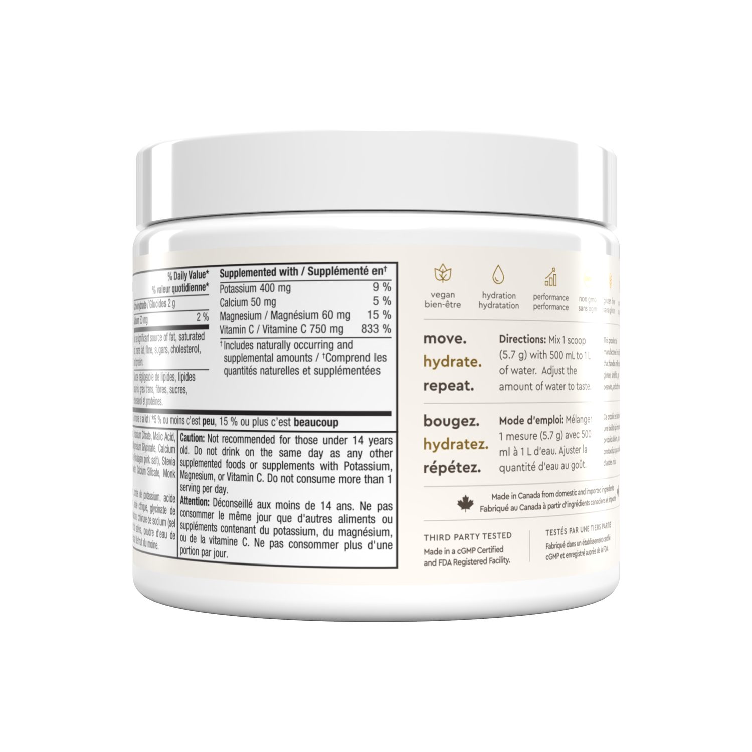 Barre Teja collaboration peach hydration powder