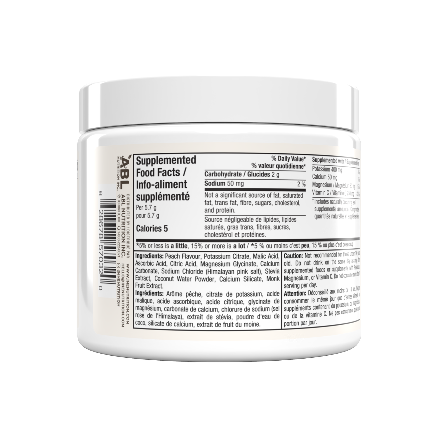 Barre Teja collaboration peach hydration powder