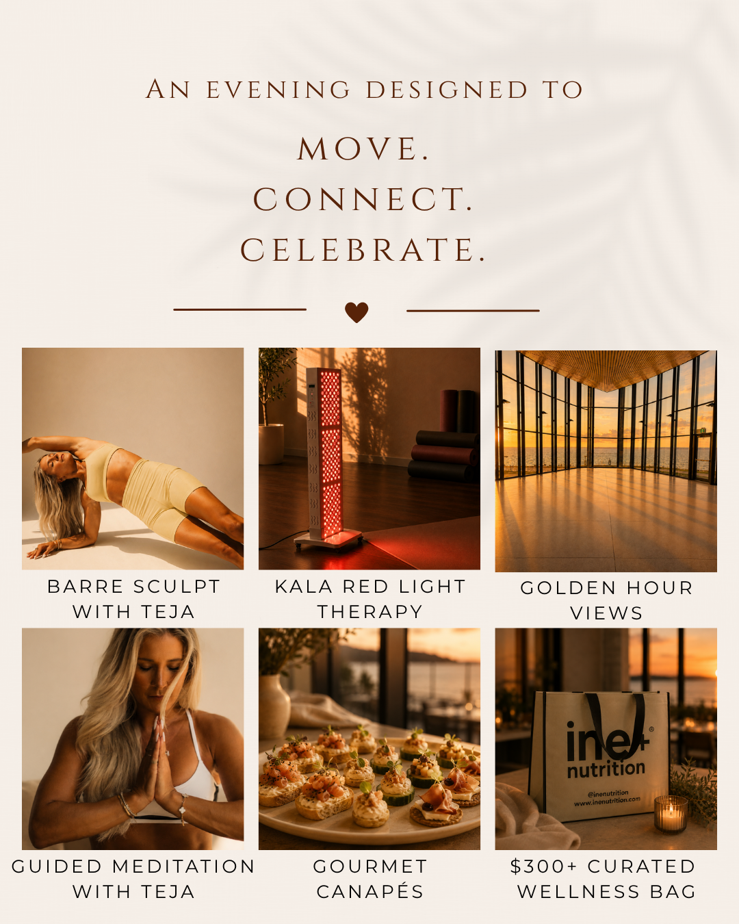 ine+ nutrition x Barre Teja Golden Hour Launch Celebration