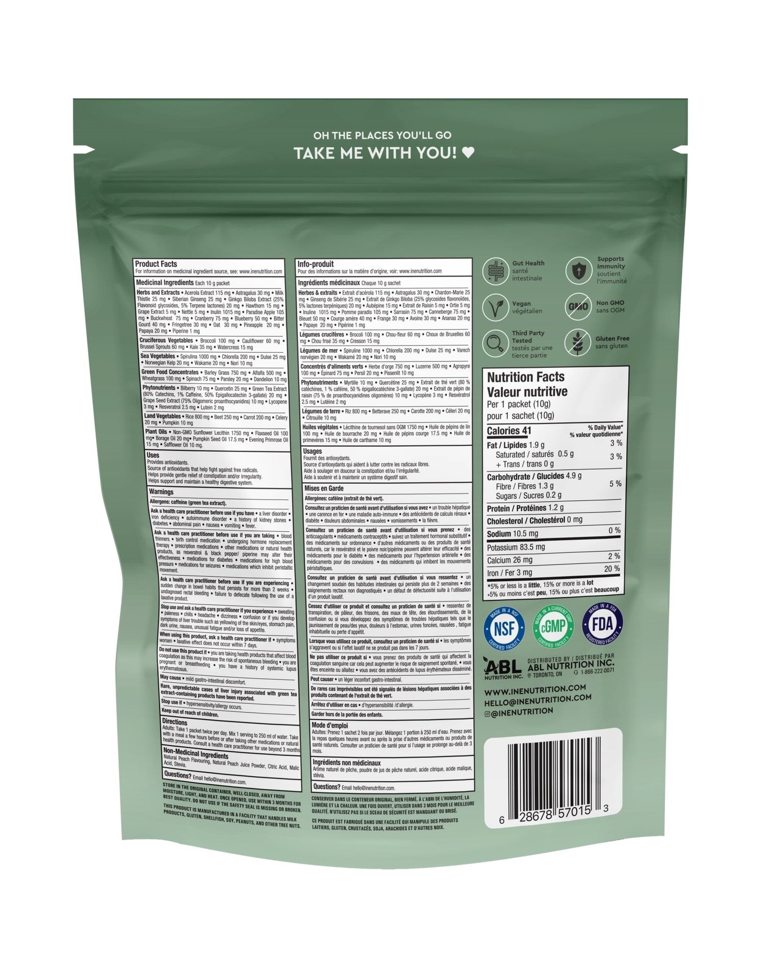 Juicy Peach Travel Packs - ine+ nutrition