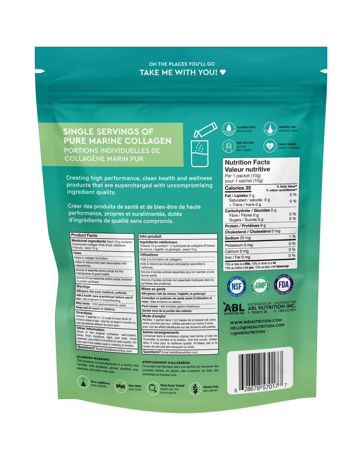 Marine Collagen Travel Packs - ine+ nutrition