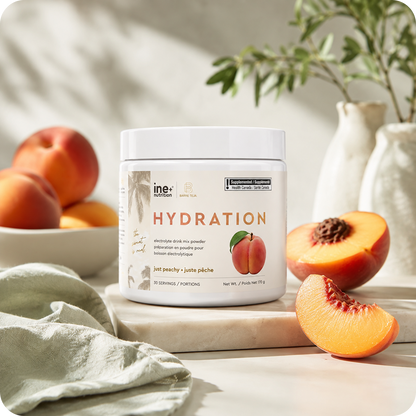 Just Peachy Hydration by ine+ nutrition × Barre Teja