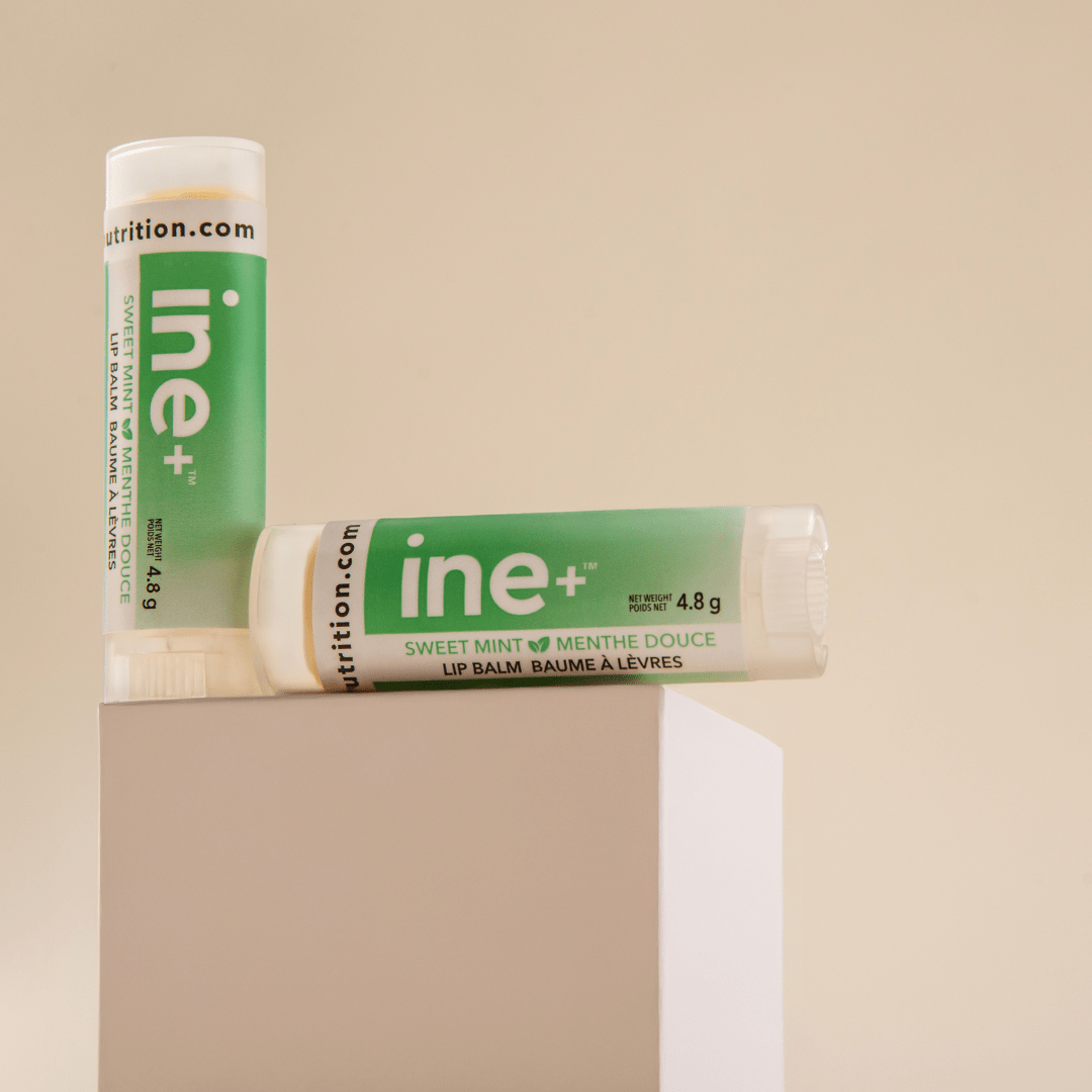 Two lip balm sticks with &